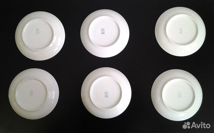 Блюдца 6 шт. Рижский фарфоровый завод СССР