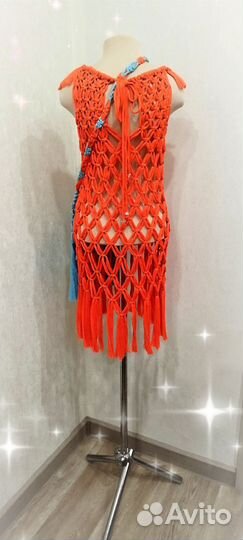 Платье-сетка для девочки 5-8 лет с сумкой