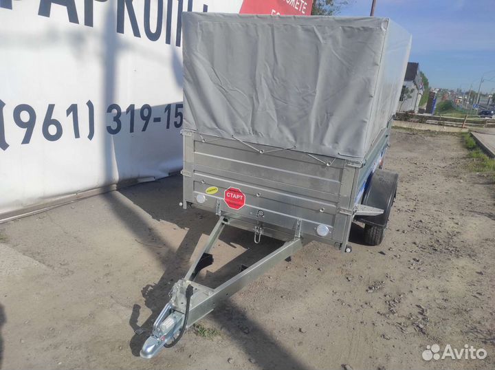 Легковой прицеп 2х1.3х1.3 м с тентом и доп бортами
