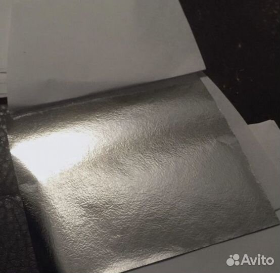 Поталь «Серебро» (сусальное), 25 листов, 9*9см