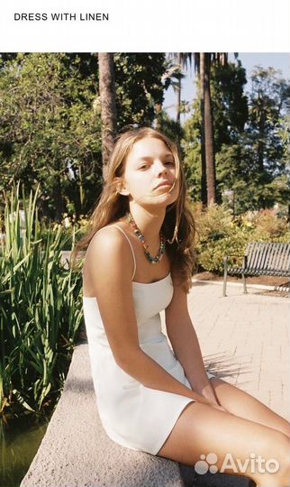 Платье Zara dress with linen
