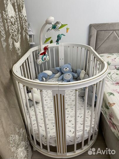 Кроватка трансформер с маятником 7 в 1