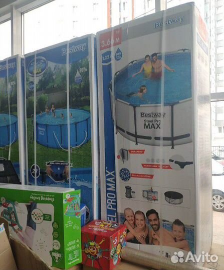 Большой детский бассейн каркасный 457 с доставкой