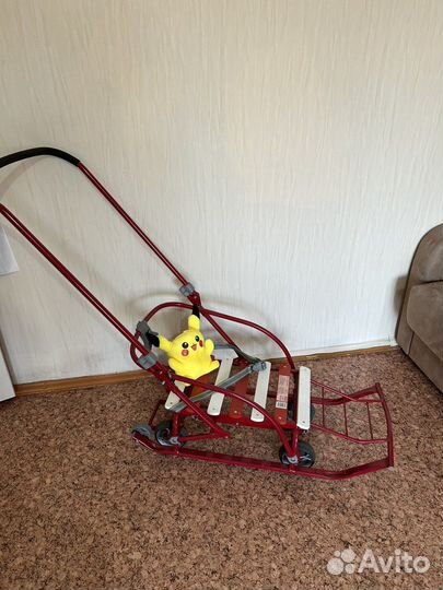 Санки на колесах (санки-коляска)