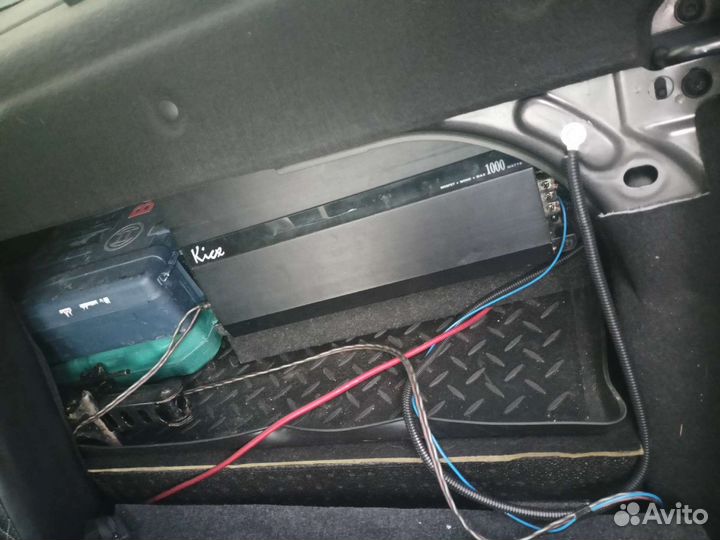 Сабвуфер sbg 1244bp+ усилитель kicx и конденсатор