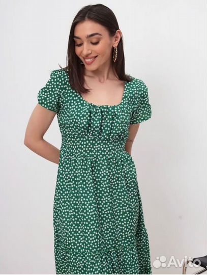 Платье c принтом новое