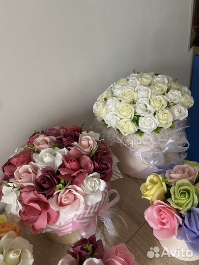 Мыльные розы, букеты из роз