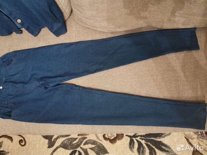 Джинсовый костюм женский