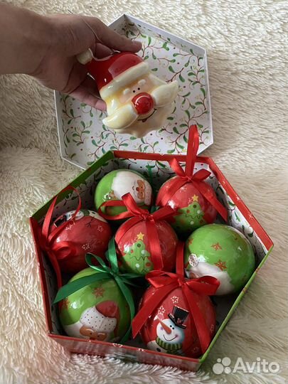 Елочные игрушки,украшения набором,гирлянды