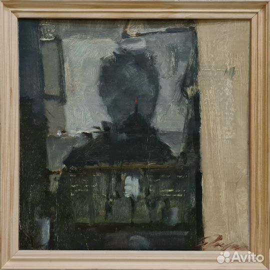 Картина маслом Ночное отражение, 2023 год