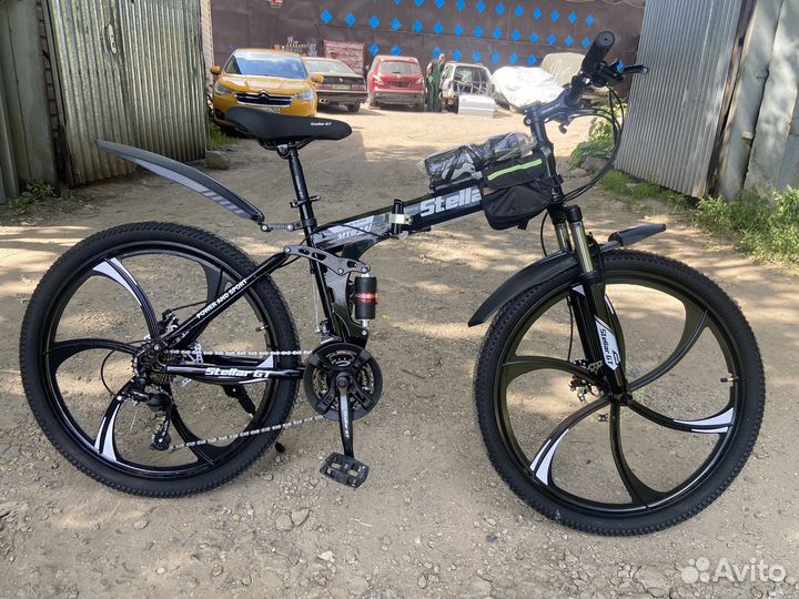 Велосипед на литых дисках Складной двухподвес