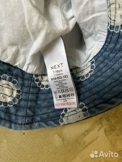 Джинсовая панама д/дев next новая 7/10