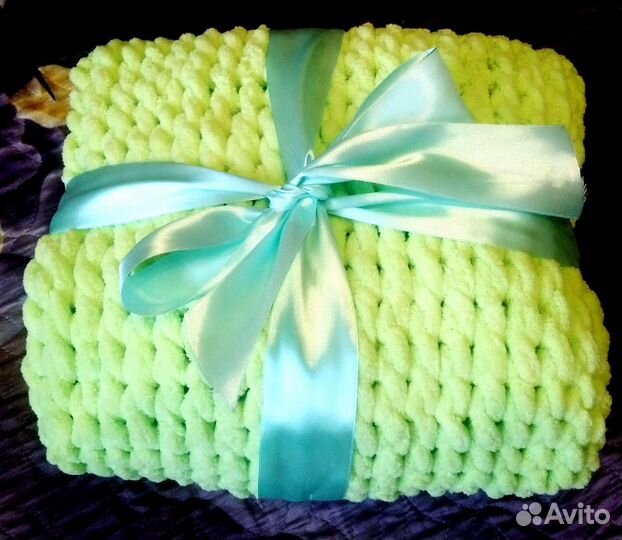 Плед детский вязаный ручная работа