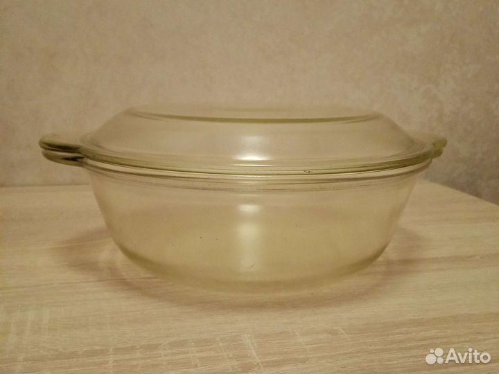 Кастрюля стеклянная термостойкая жаропрочная