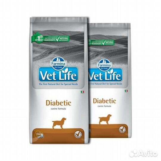 Корм для собак с сахарным диабетом Vet Life Diabet