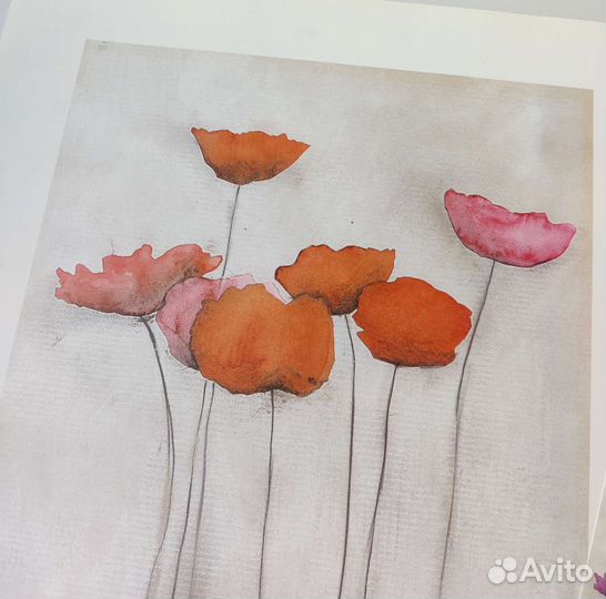 Постер Маки IKEA красные цветы Франция