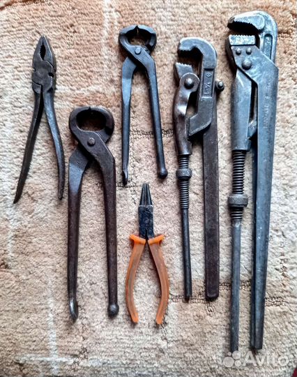 Ключ газовый, клещи. Сделано в СССР