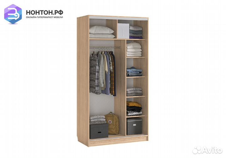 Шкаф-купе Рио 4-600 волны 1 дуб сонома