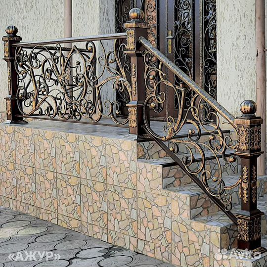 Кованые перила на заказ. Прямые и винтовые