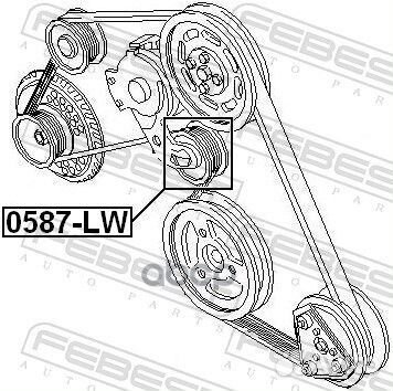 Ролик натяжной (mazda MPV LW 1999-2006) febest