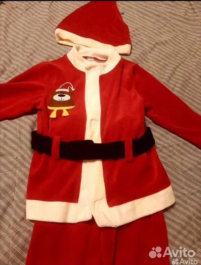 Детский костюм дед мороза б/у 110-116