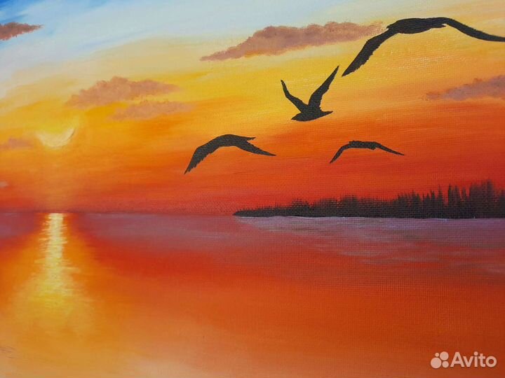 Картина маслом на холсте пейзаж