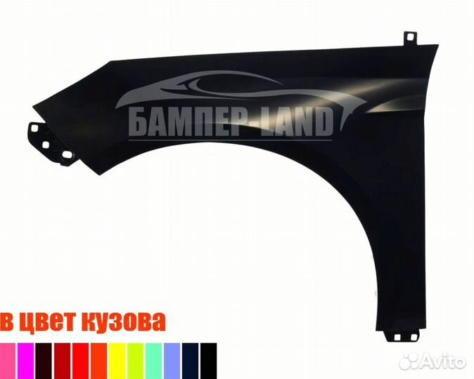 Крыло левое Форд Фокус 3 2012 новый любой цвет