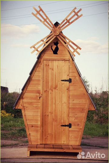 Дачный туалет с кошкой KQS