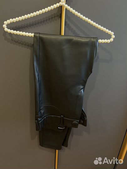 Брюки кожаные zara