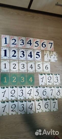 Номерки на гостевые столы на свадьбу