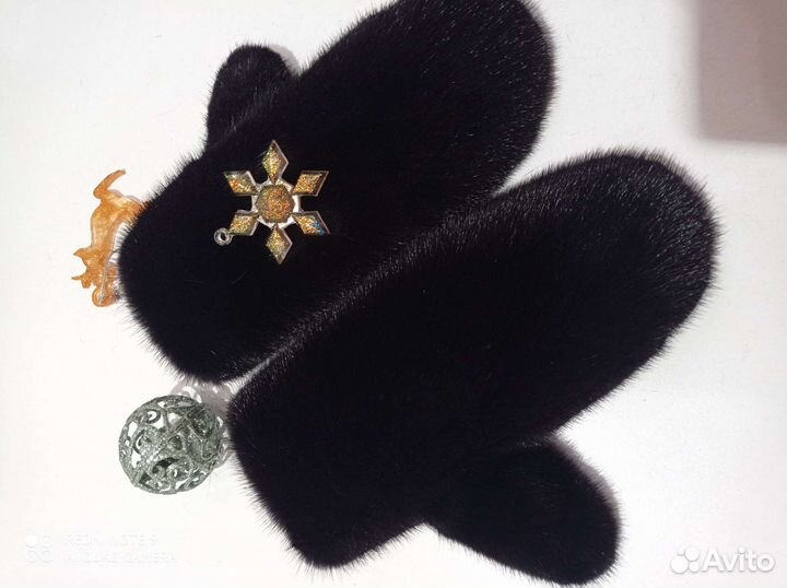 Варежки из норки