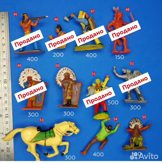 Индеец ковбой Дикий запад солдатики фигурки