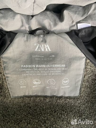 Детский пуховик Zara 98