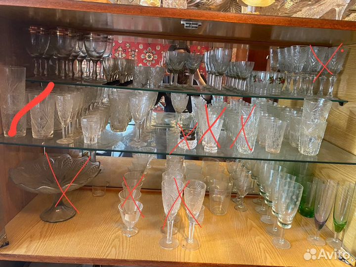 Набор бокалов хрусталь