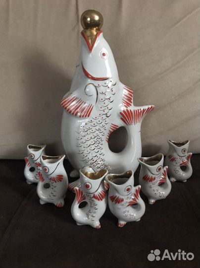 Набор коньячный рыбки СССР