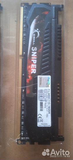 Оперативная память G.Skill Snipe DDR3 2400 мгц 2x8