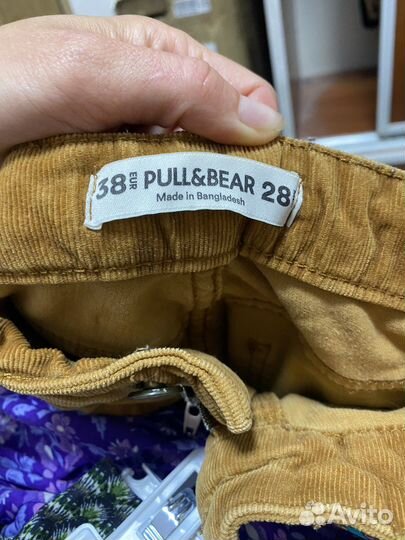 Вельветовые брюки pull and bear, размер М