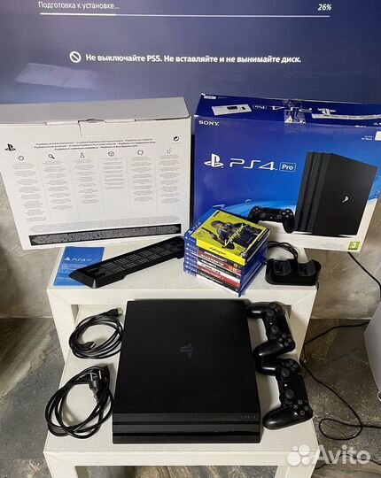 Sony playstation 4 pro/700 игр/гарантия