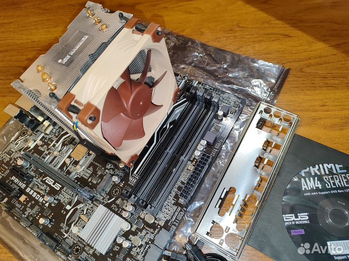 Комплект Ryzen 1500x + Asus Prime B350M-A + Кулер