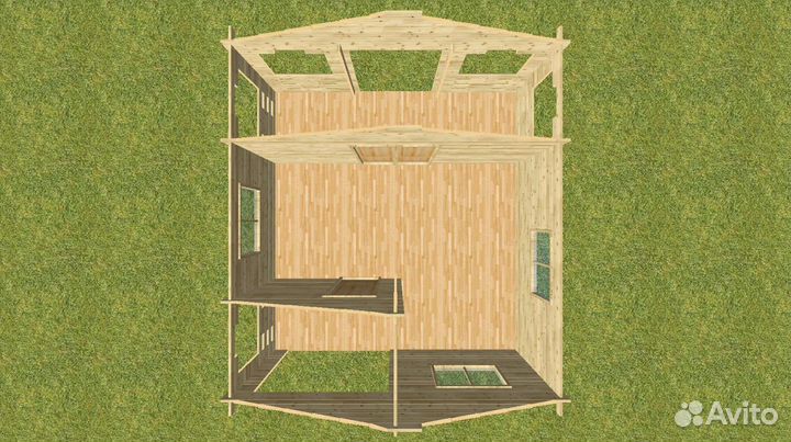Садовый домик 5,3х5,7 м (весна-осень)