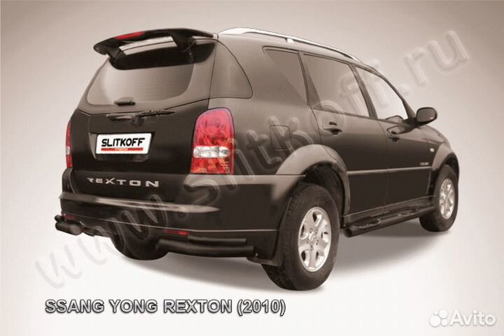 Уголки d76+d42 двойные черные SsangYong Rexton (20