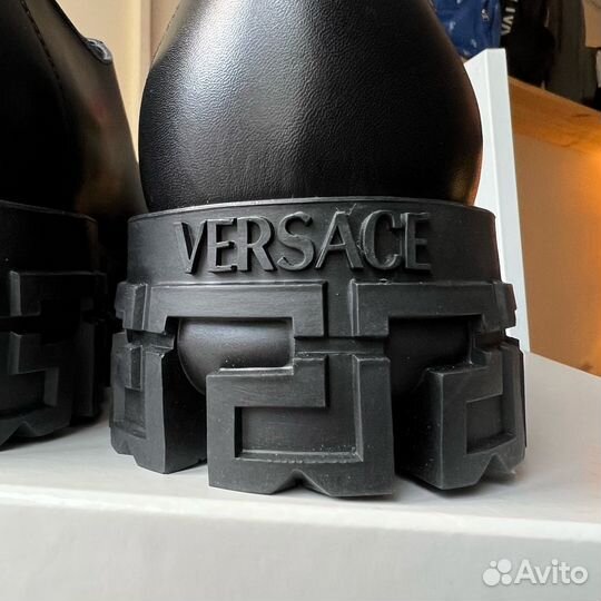 Versace ботинки 45 дерби туфли Greca оригинал