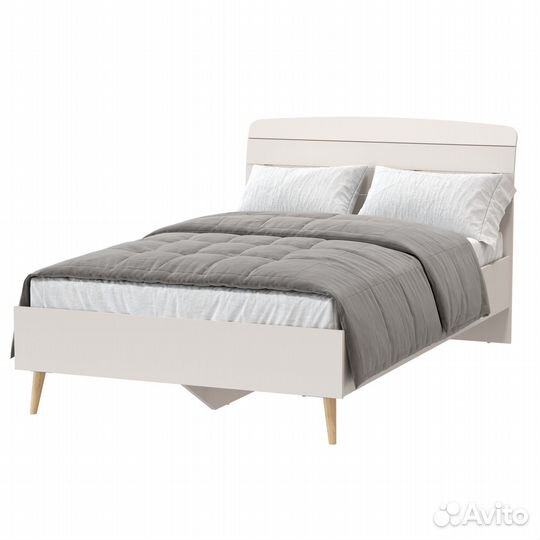 Кровать 1200 Афина 4-22905, цвет кашемир серый, 123,6х210,2х95,7 см