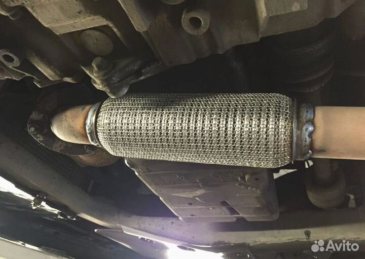 Ремонт гофры глушителя Митсубиши