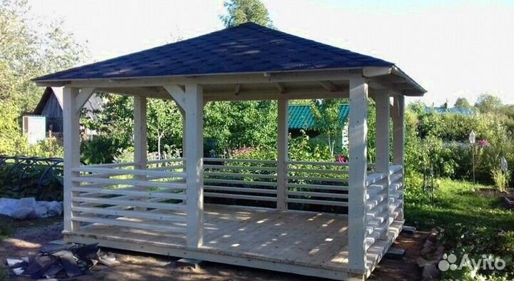 Беседка для дачи деревянная