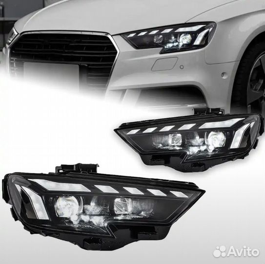 Фары Audi A3 8V дорестайл стиль RS LED диодные
