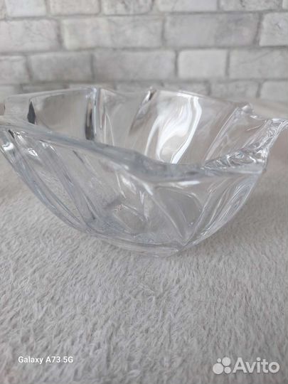 Богемский хрусталь, салатник Нептун с крышкой