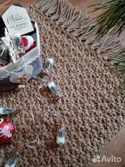 Джутовый ковёр, мочалки, корзинки