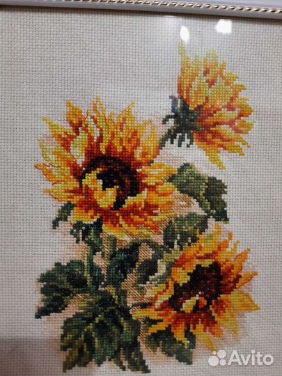 Вышивка крестом подсолнухи
