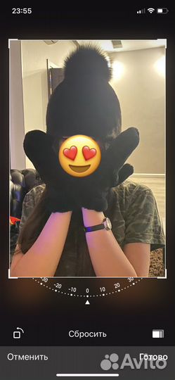 Шапка норковая женская черная